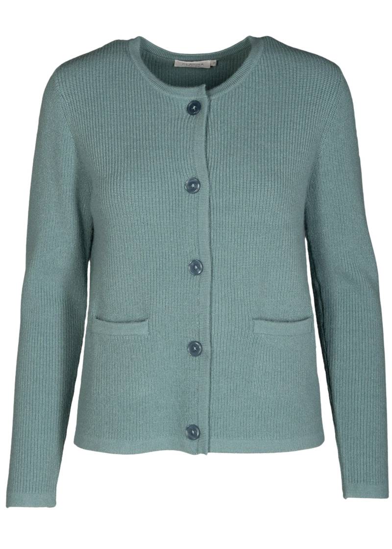 CLARINA - Rdh.-Cardigan, 1/1 Arm, uni ozean gruen - Gr. - 44 von CLARINA