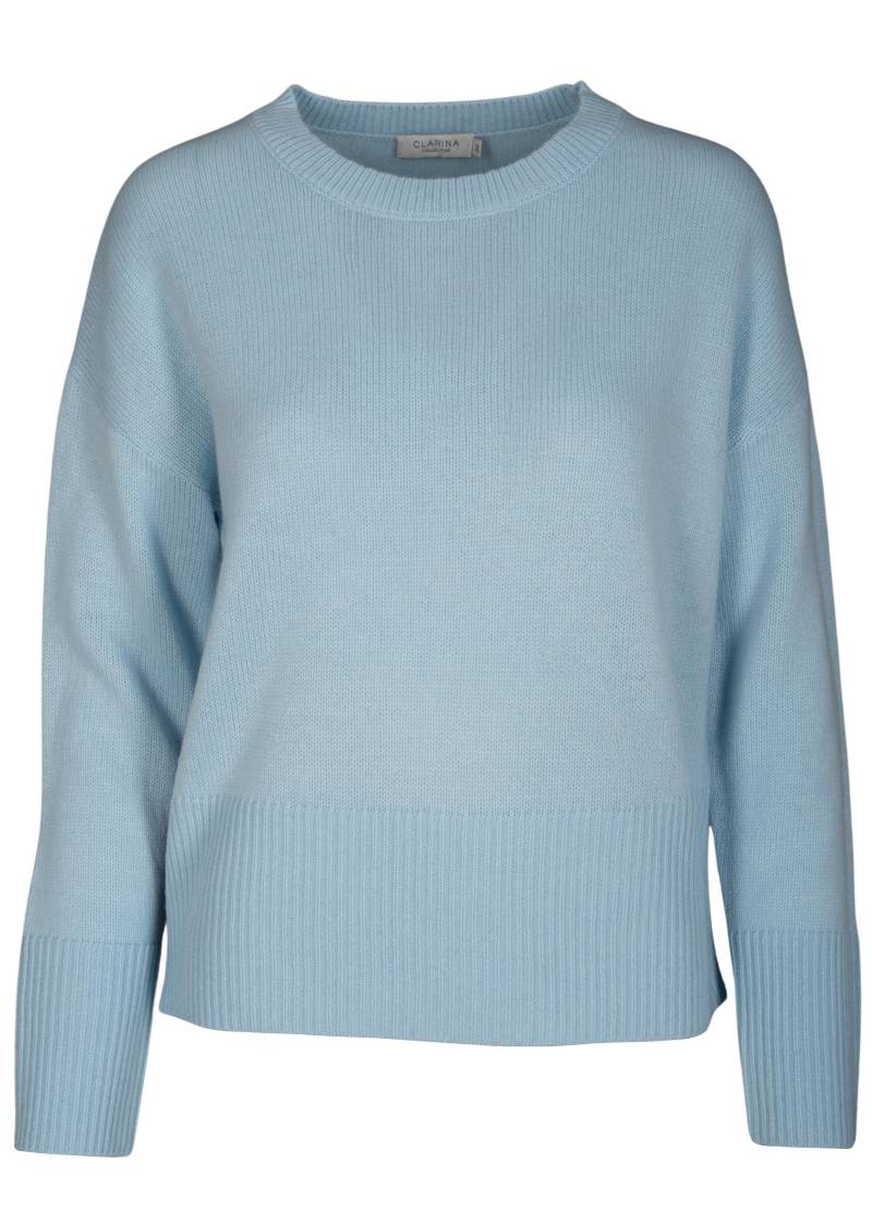 CLARINA - Rdh.-Pullover, 1/1 Arm, uni bleu - Gr. - 38 von CLARINA