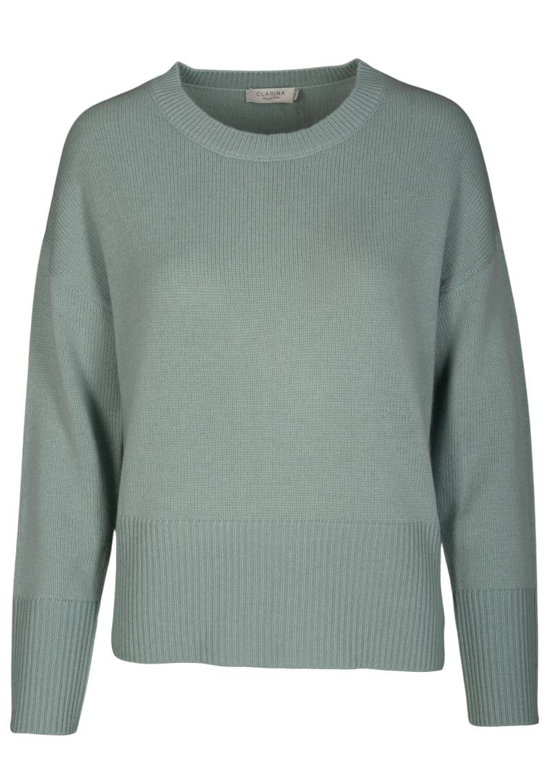 CLARINA - Rdh.-Pullover, 1/1 Arm, uni mint - Gr. - 38 von CLARINA