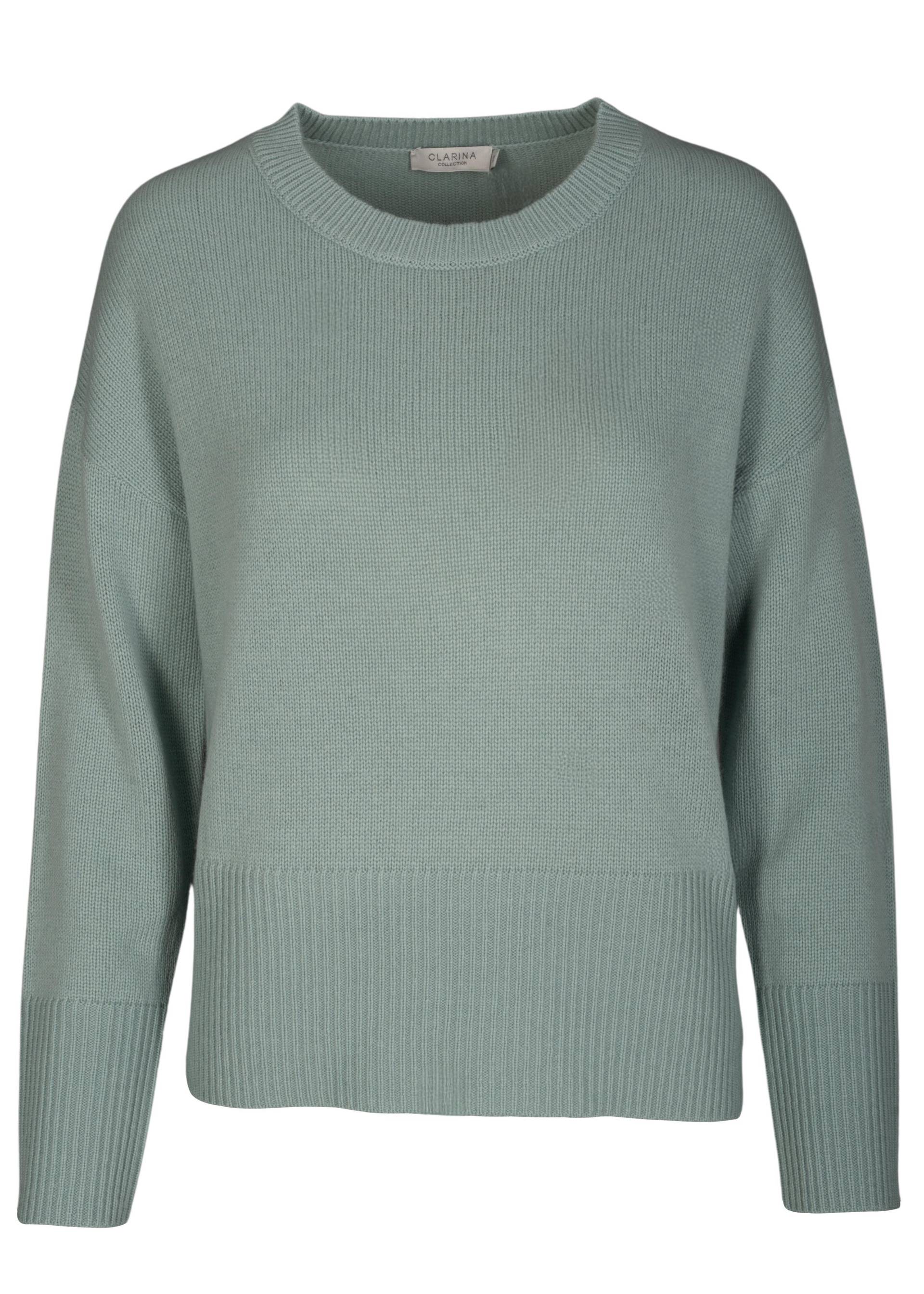 CLARINA - Rdh.-Pullover, 1/1 Arm, uni mint - Gr. - 48 von CLARINA