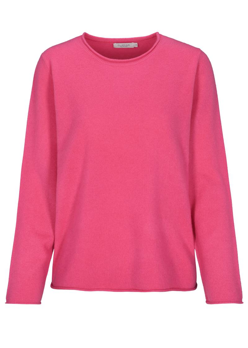 CLARINA - Rdh.-Pullover, 1/1 Arm, uni pink - Gr. - 42 von CLARINA