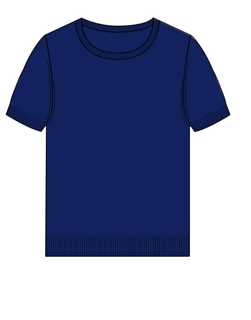 CLARINA - Rdh.-Pullover, 1/2 Arm, uni 609 koenigsblau - Gr. - 48 von CLARINA