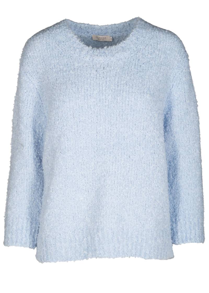 CLARINA - Rdh.-Pullover, 3/4 Arm, Boucle bleu mel. - Gr. - 36 von CLARINA