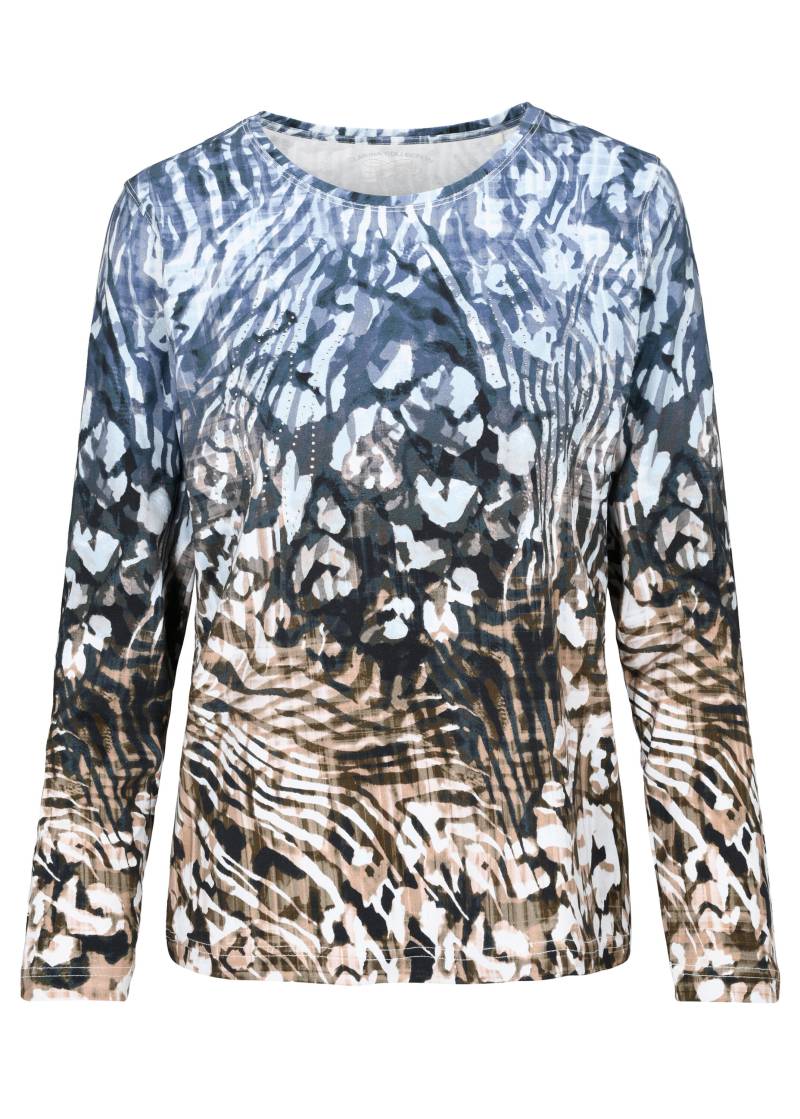 CLARINA - Rdh.-Shirt, 1/1 Arm, Druck bleu combo - Gr. - 42 von CLARINA