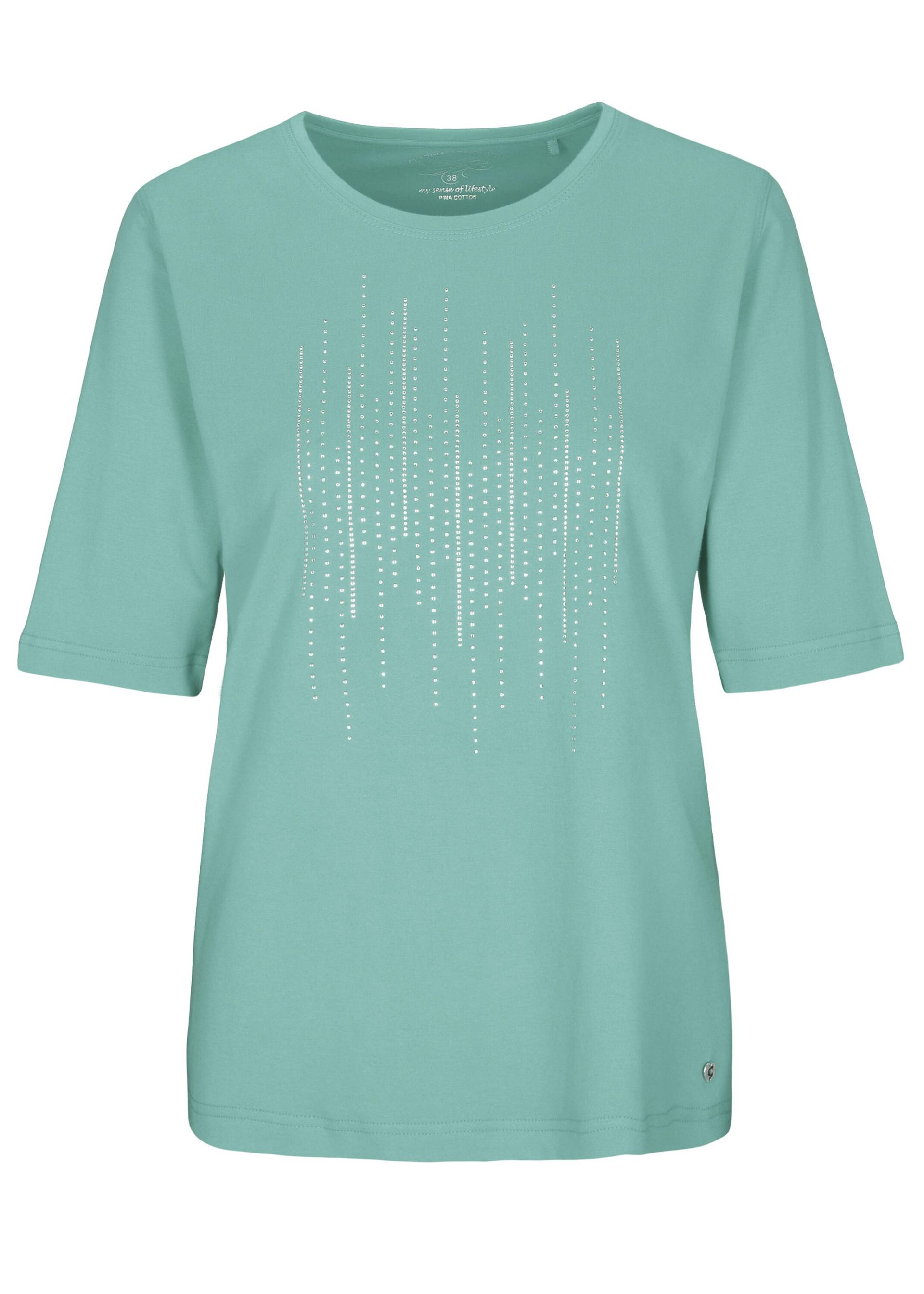 CLARINA - Rdh.-Shirt, Steinchen 545 ozean gruen - Gr. - 36 von CLARINA