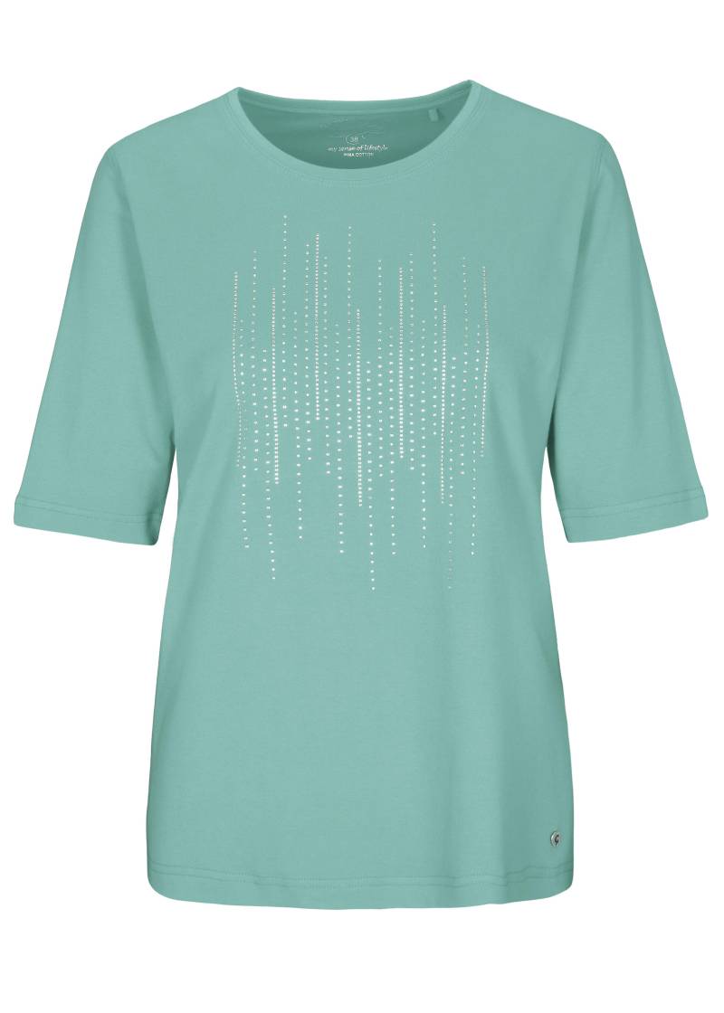 CLARINA - Rdh.-Shirt, Steinchen 545 ozean gruen - Gr. - 36 von CLARINA