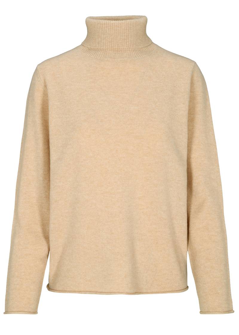 CLARINA - Rollkragen-Pullover,1/1Arm,uni camel - Gr. - 46 von CLARINA
