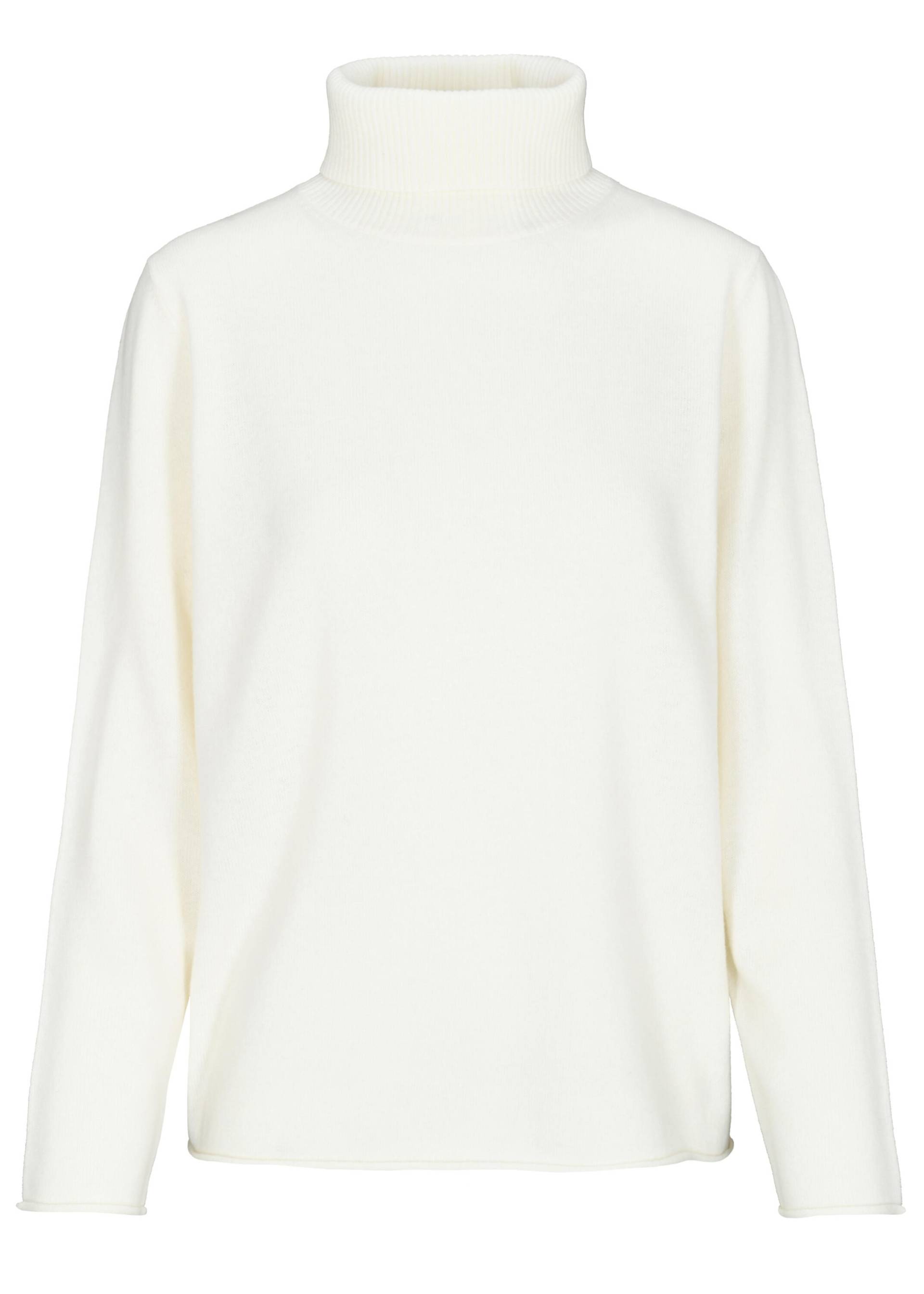 CLARINA - Rollkragen-Pullover,1/1Arm,uni offwhite - Gr. - 40 von CLARINA