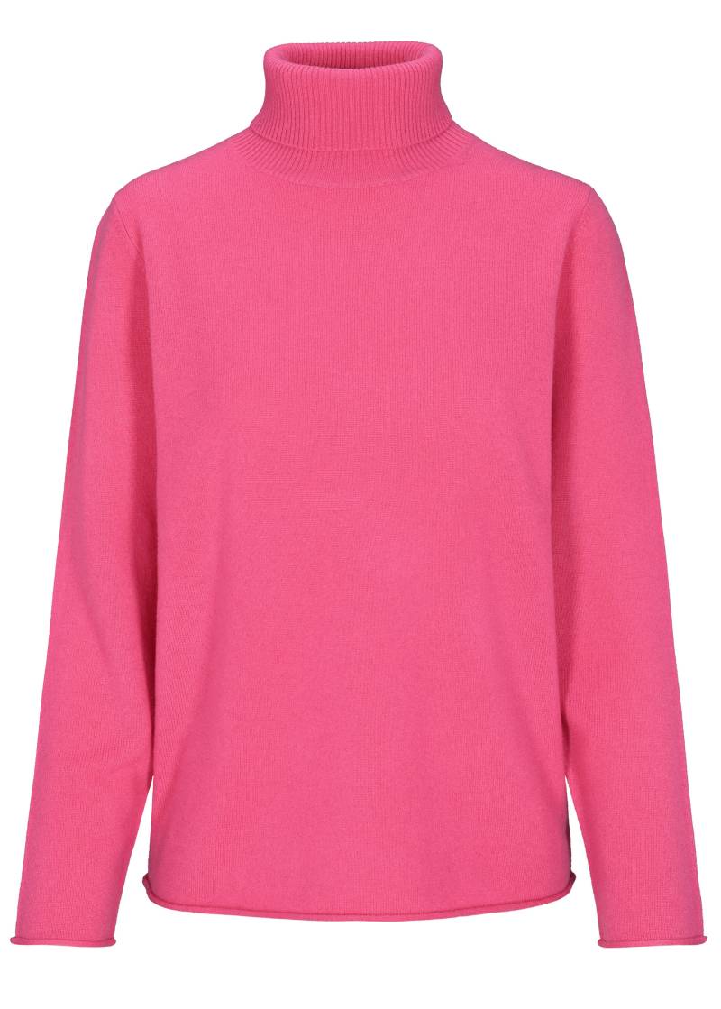 CLARINA - Rollkragen-Pullover,1/1Arm,uni pink - Gr. - 42 von CLARINA