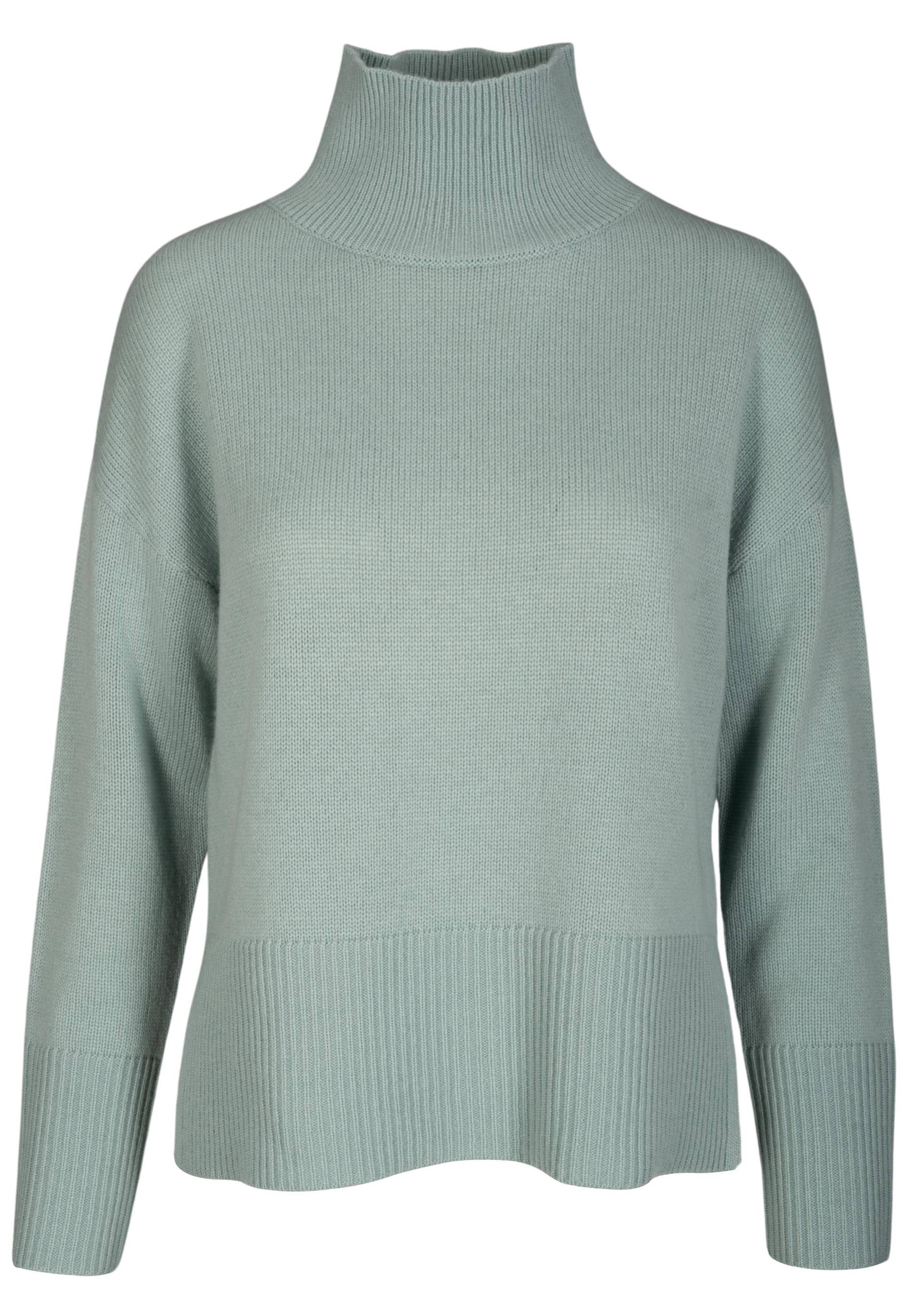 CLARINA - Stehbund-Pullover, 1/1 Arm,uni mint - Gr. - 40 von CLARINA