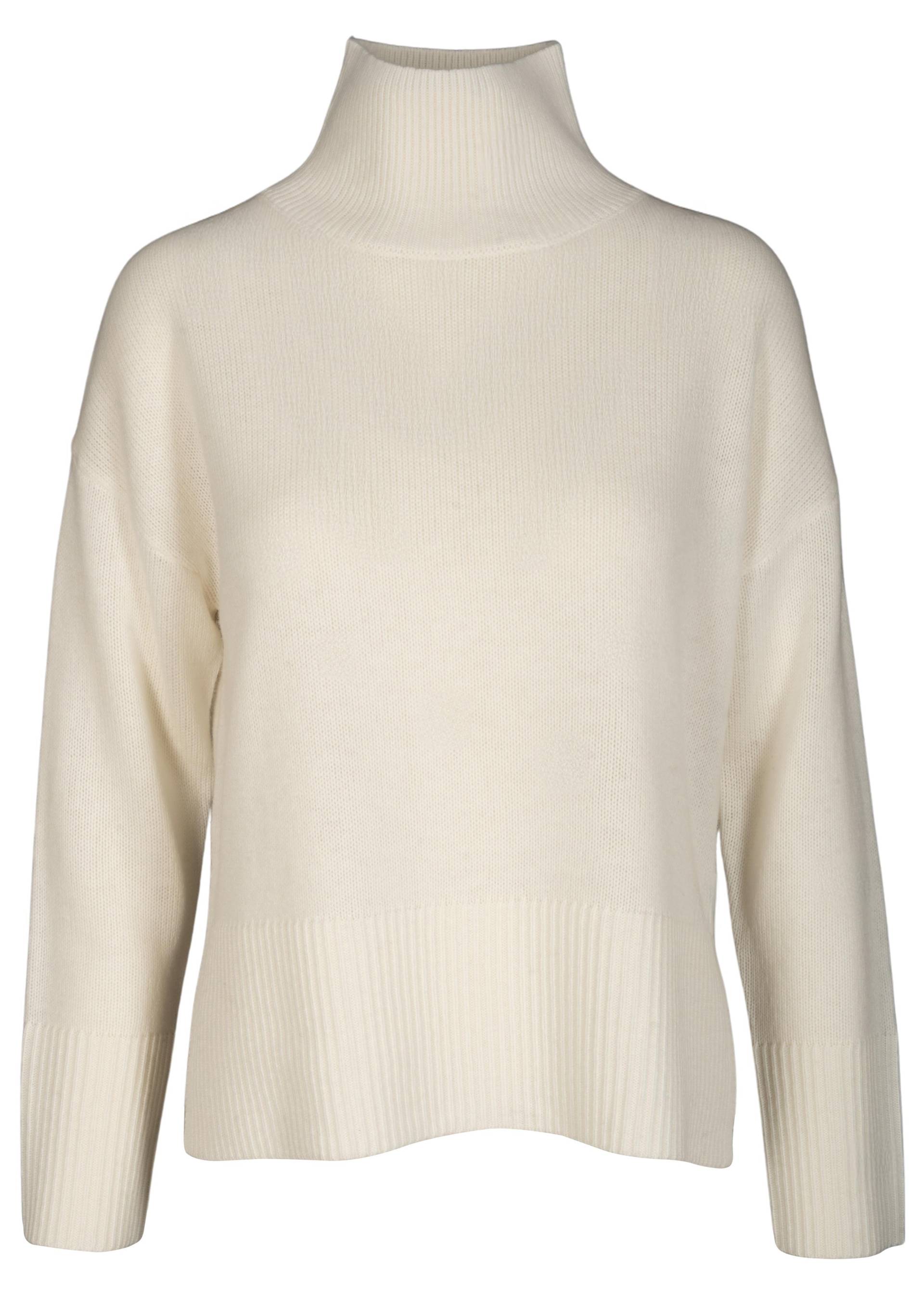 CLARINA - Stehbund-Pullover, 1/1 Arm,uni offwhite - Gr. - 40 von CLARINA
