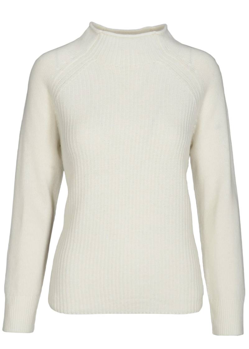 CLARINA - Stehbund-Pullover, 1/1 Arm,uni offwhite - Gr. - 46 von CLARINA