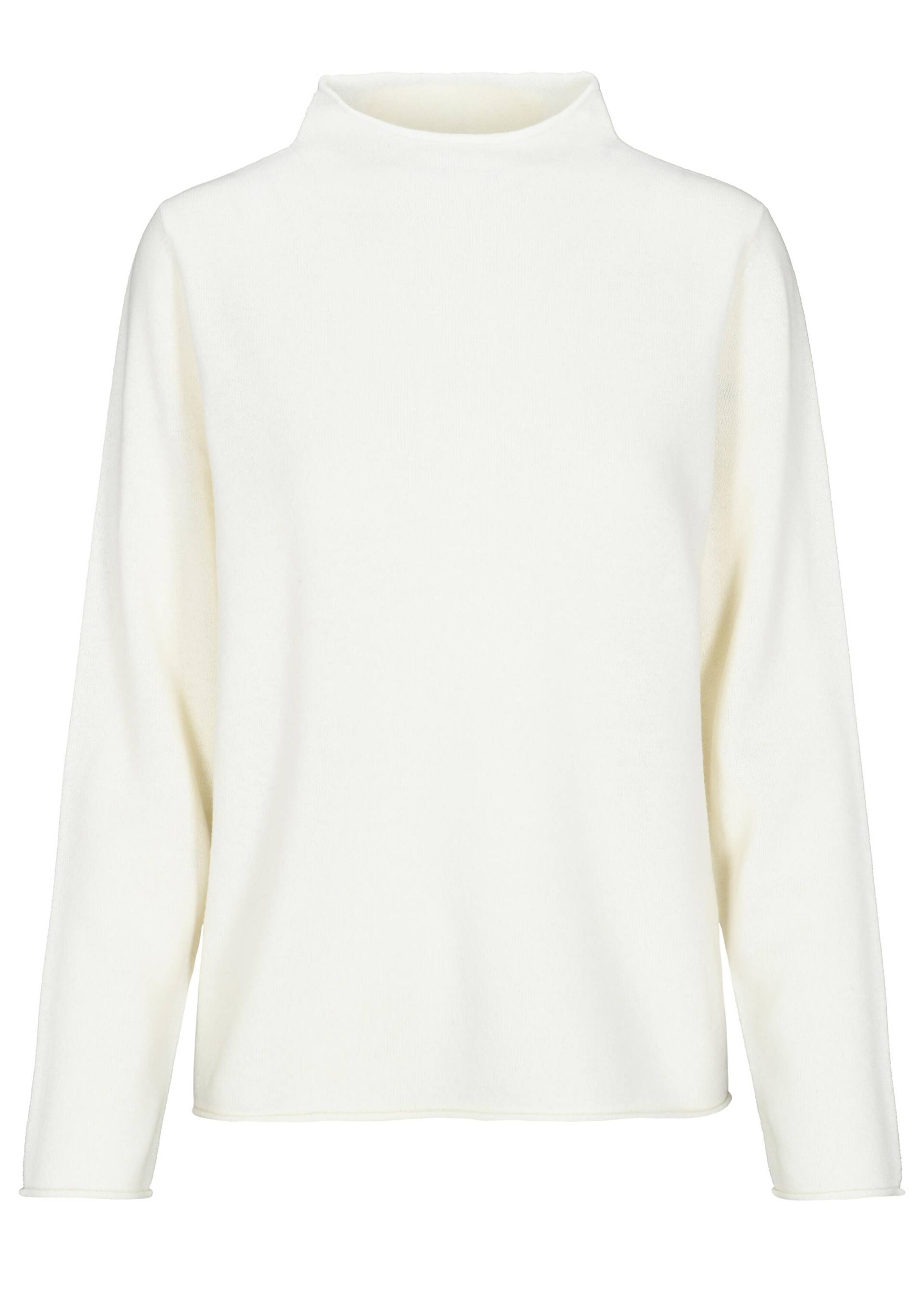 CLARINA - Stehbund-Pullover, 1/1 Arm,uni offwhite - Gr. - 46 von CLARINA