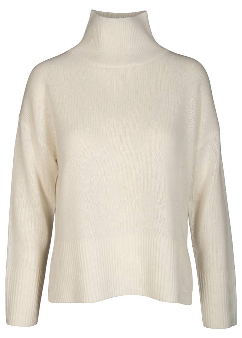CLARINA - Stehbund-Pullover, 1/1 Arm,uni offwhite - Gr. - 46 von CLARINA