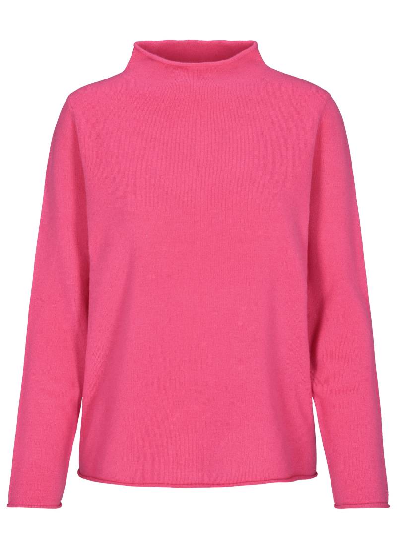 CLARINA - Stehbund-Pullover, 1/1 Arm,uni pink - Gr. - 44 von CLARINA
