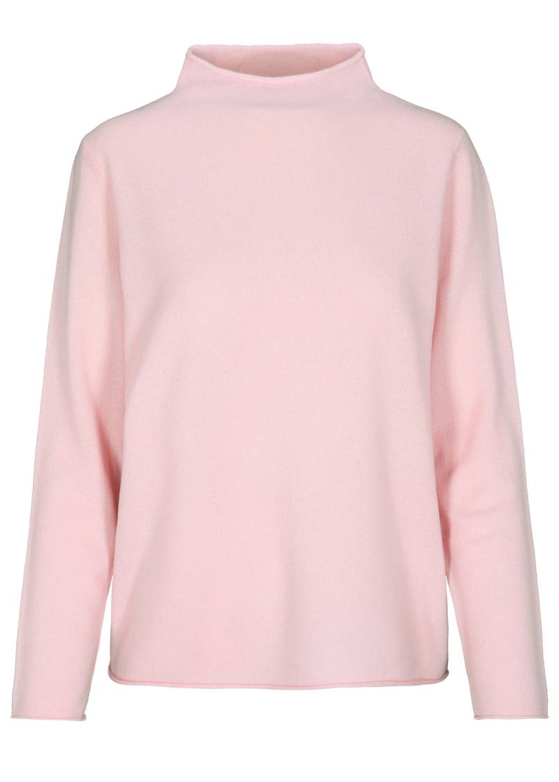 CLARINA - Stehbund-Pullover, 1/1 Arm,uni rose - Gr. - 38 von CLARINA