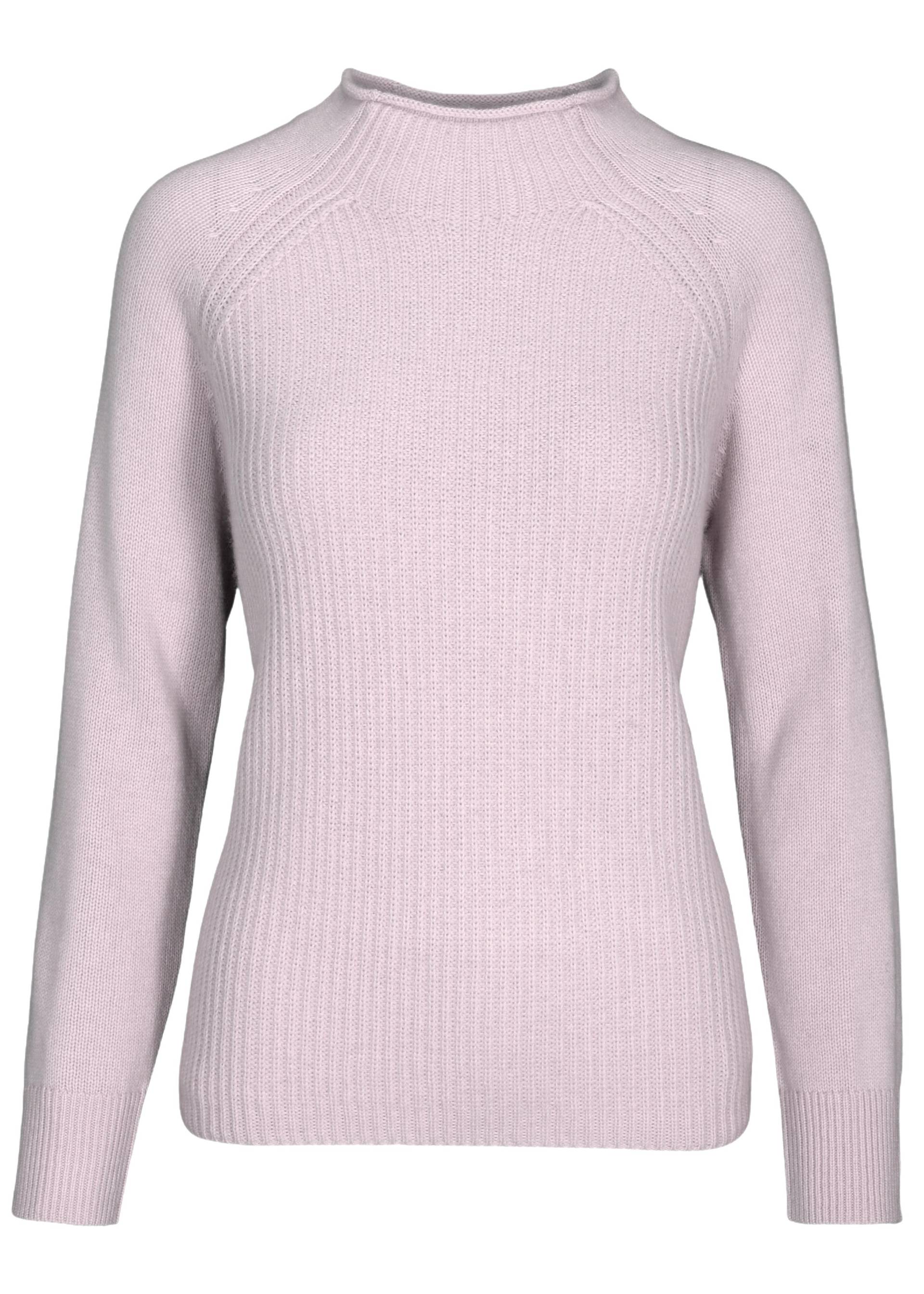 CLARINA - Stehbund-Pullover, 1/1 Arm,uni rose - Gr. - 38 von CLARINA