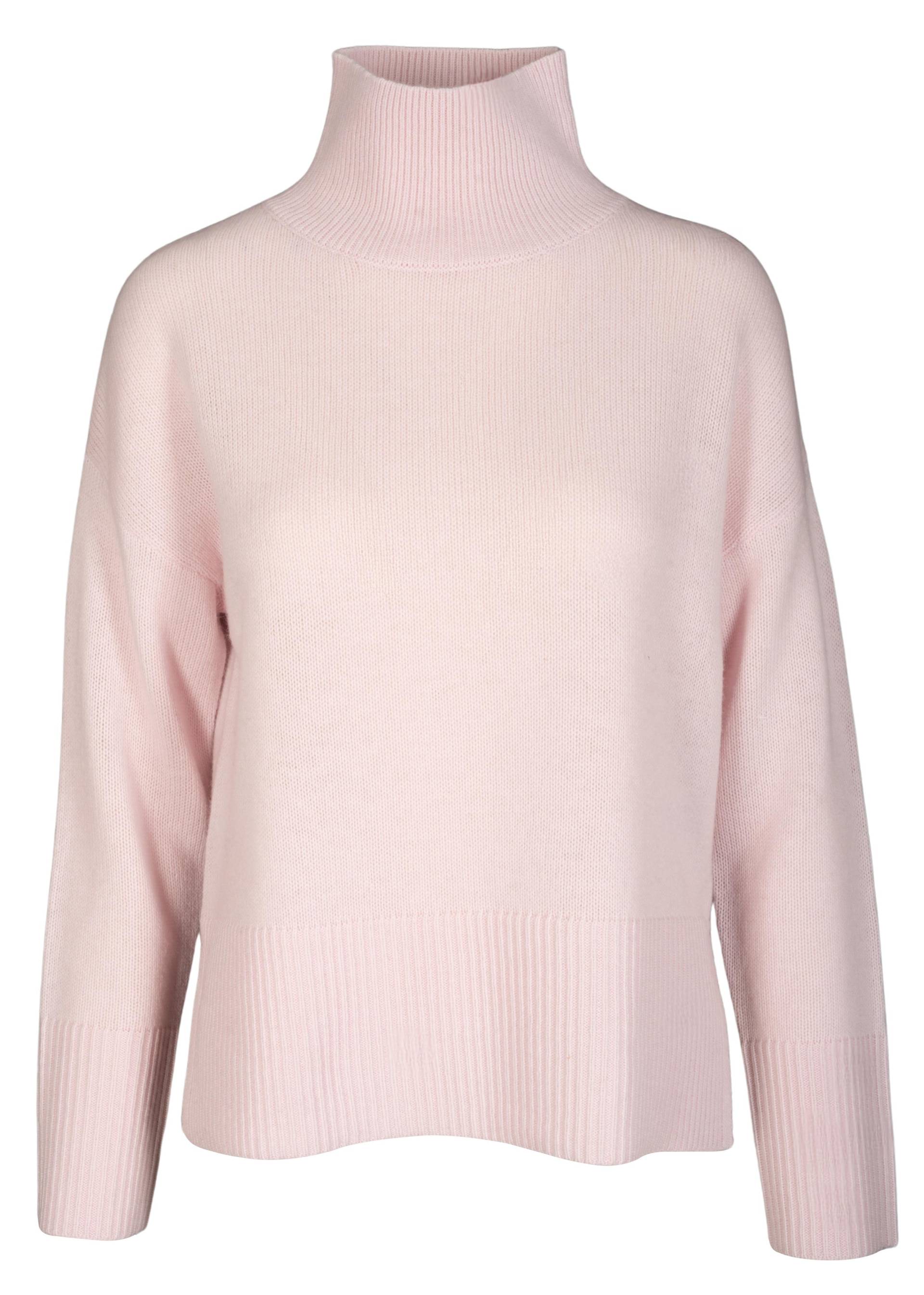 CLARINA - Stehbund-Pullover, 1/1 Arm,uni rose - Gr. - 38 von CLARINA