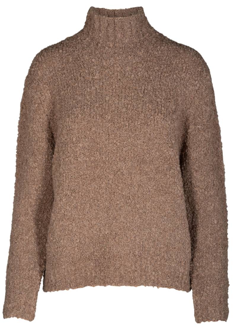 CLARINA - Stehbund-Pullover, 3/4 Arm mokka mel. - Gr. - 40 von CLARINA