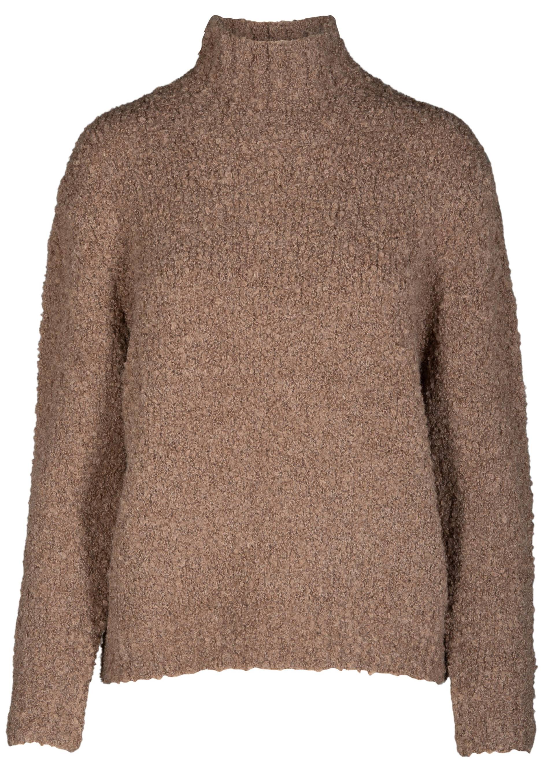 CLARINA - Stehbund-Pullover, 3/4 Arm mokka mel. - Gr. - 42 von CLARINA