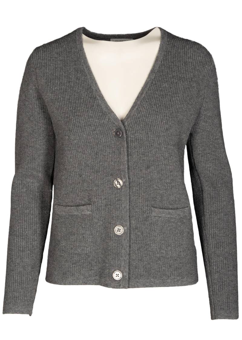 CLARINA - V-Cardigan, 1/1 Arm, uni flanell mel. - Gr. - 42 von CLARINA