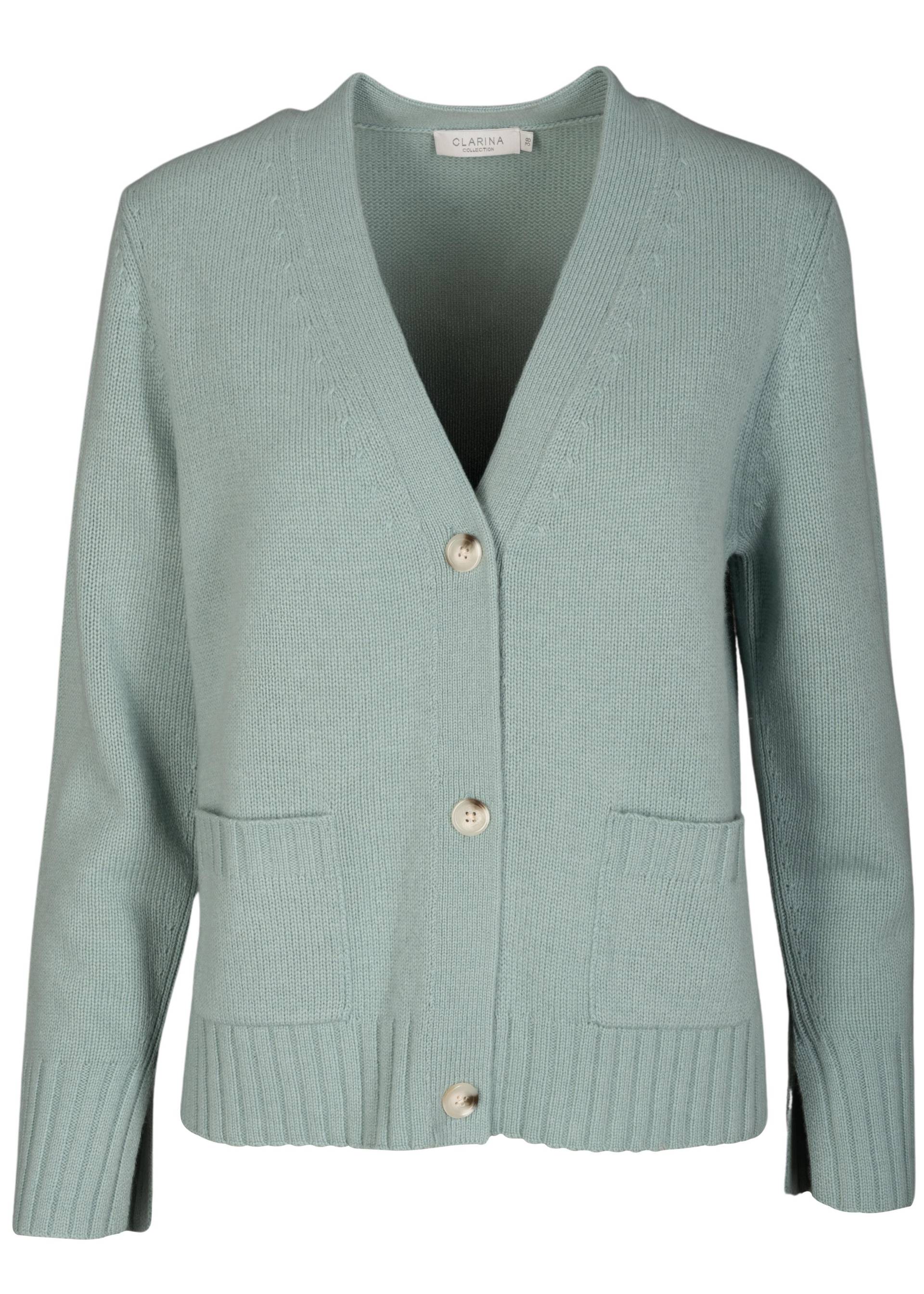 CLARINA - V-Cardigan, 1/1 Arm, uni mint - Gr. - 38 von CLARINA