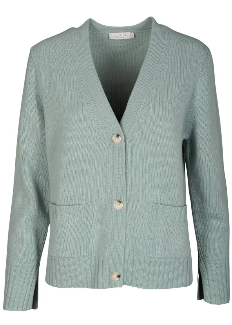 CLARINA - V-Cardigan, 1/1 Arm, uni mint - Gr. - 44 von CLARINA