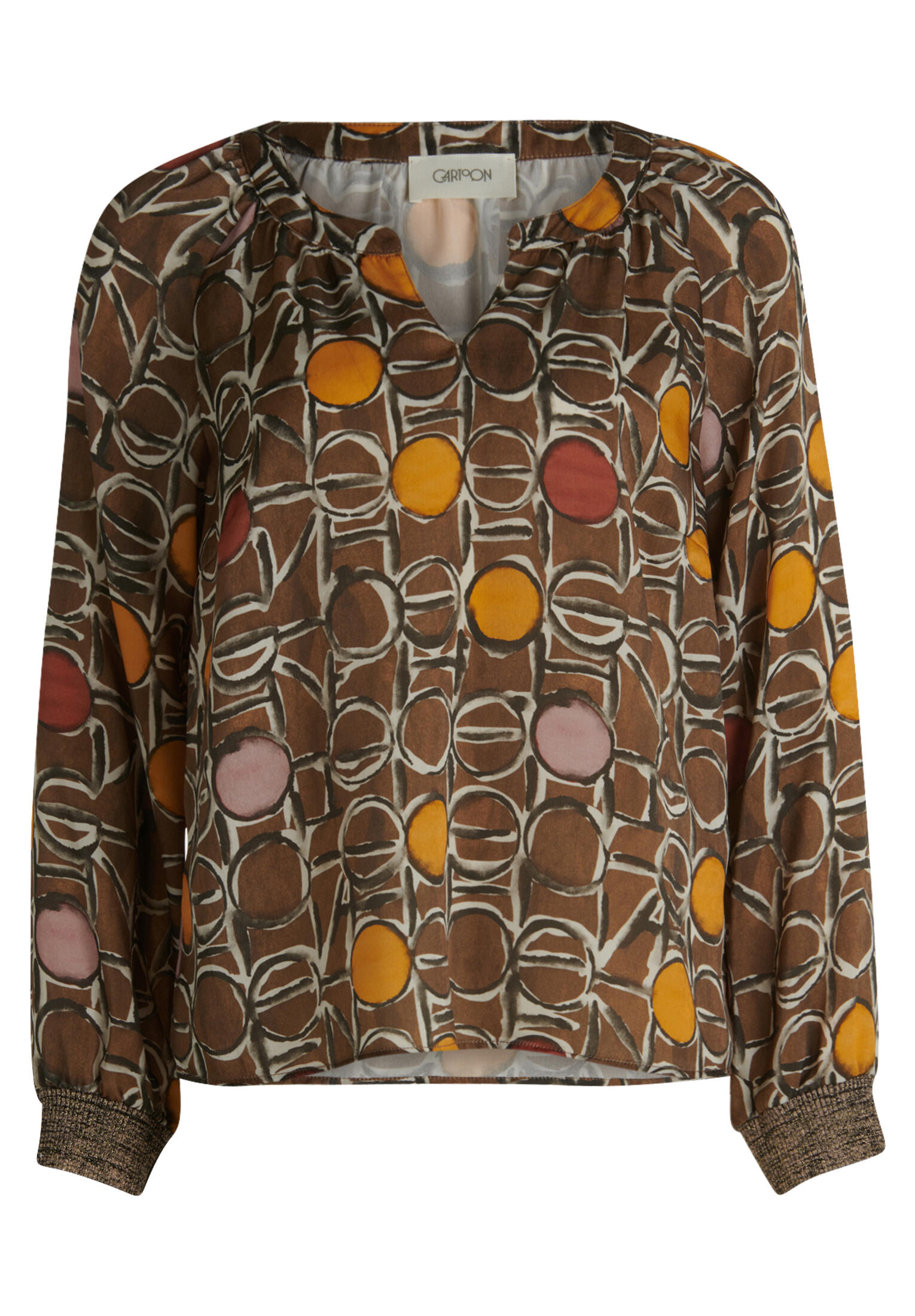 CARTOON - Casual-Bluse brown/yellow - Gr. - 42 von CARTOON