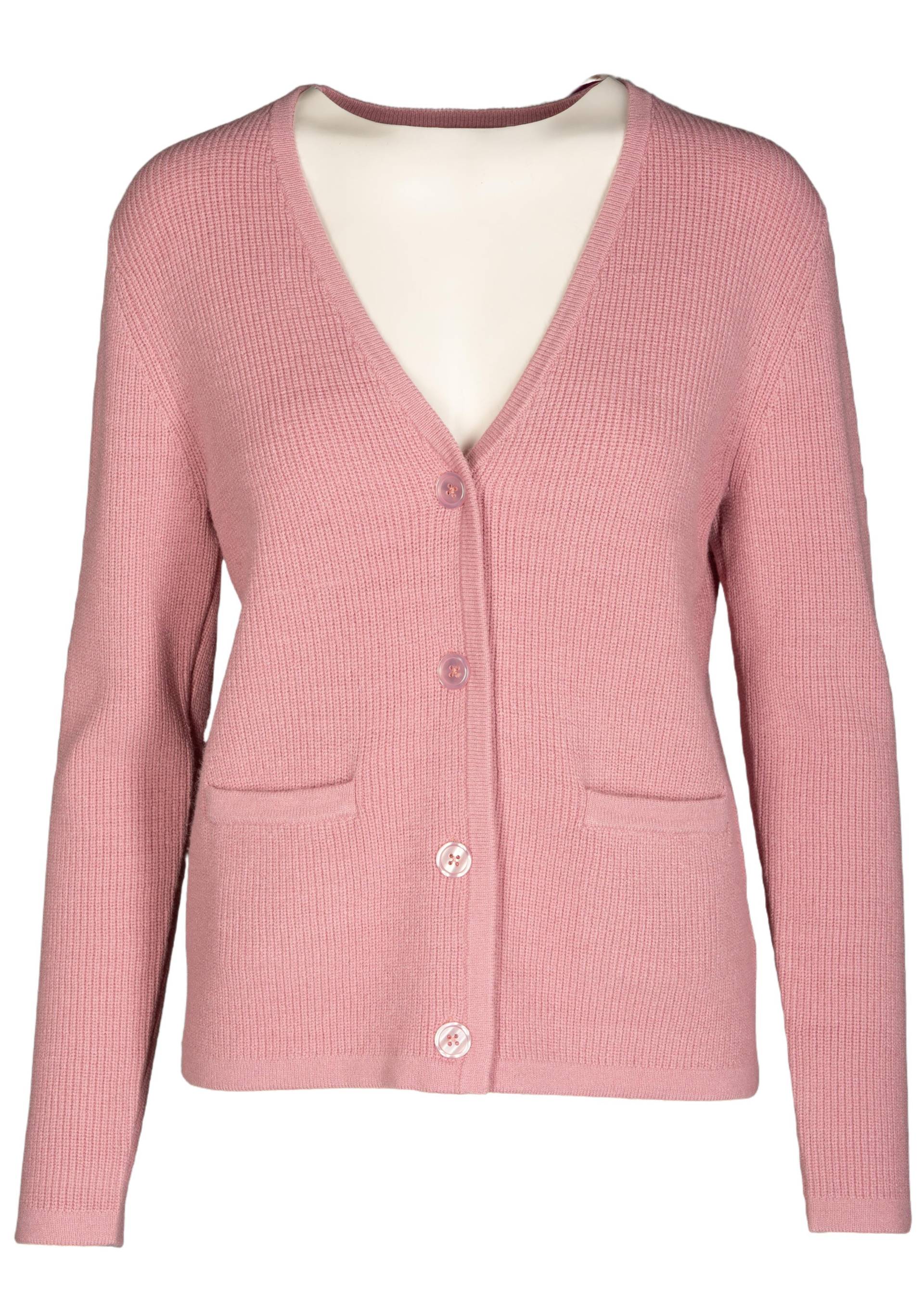 CLARINA - V-Cardigan, 1/1 Arm, uni rose - Gr. - 42 von CLARINA