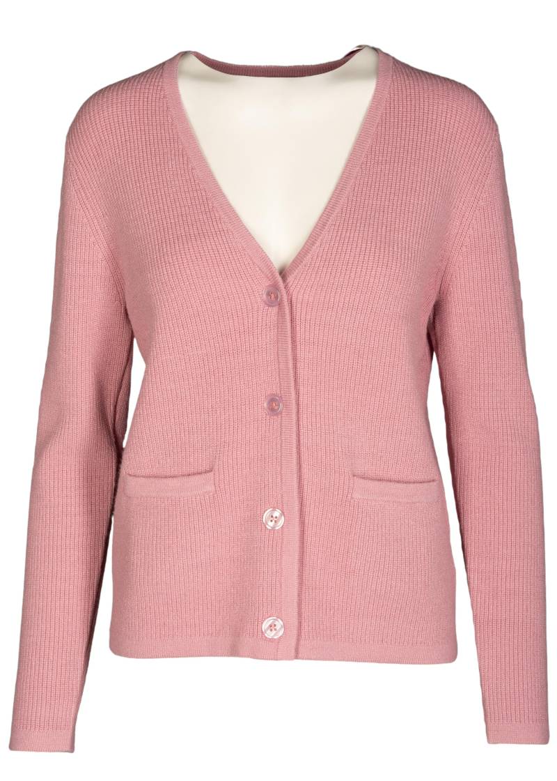 CLARINA - V-Cardigan, 1/1 Arm, uni rose - Gr. - 42 von CLARINA