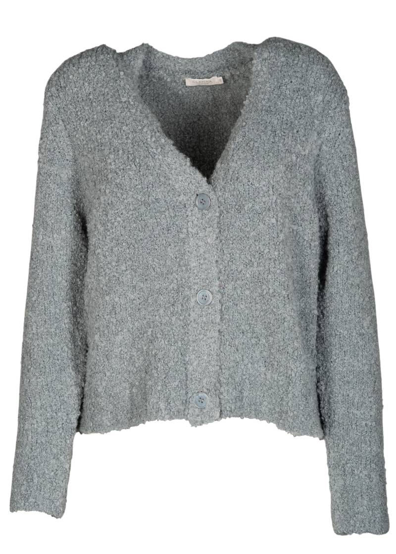 CLARINA - V-Cardigan,1/1 Arm, Boucle ozean gruen mel. - Gr. - 44 von CLARINA