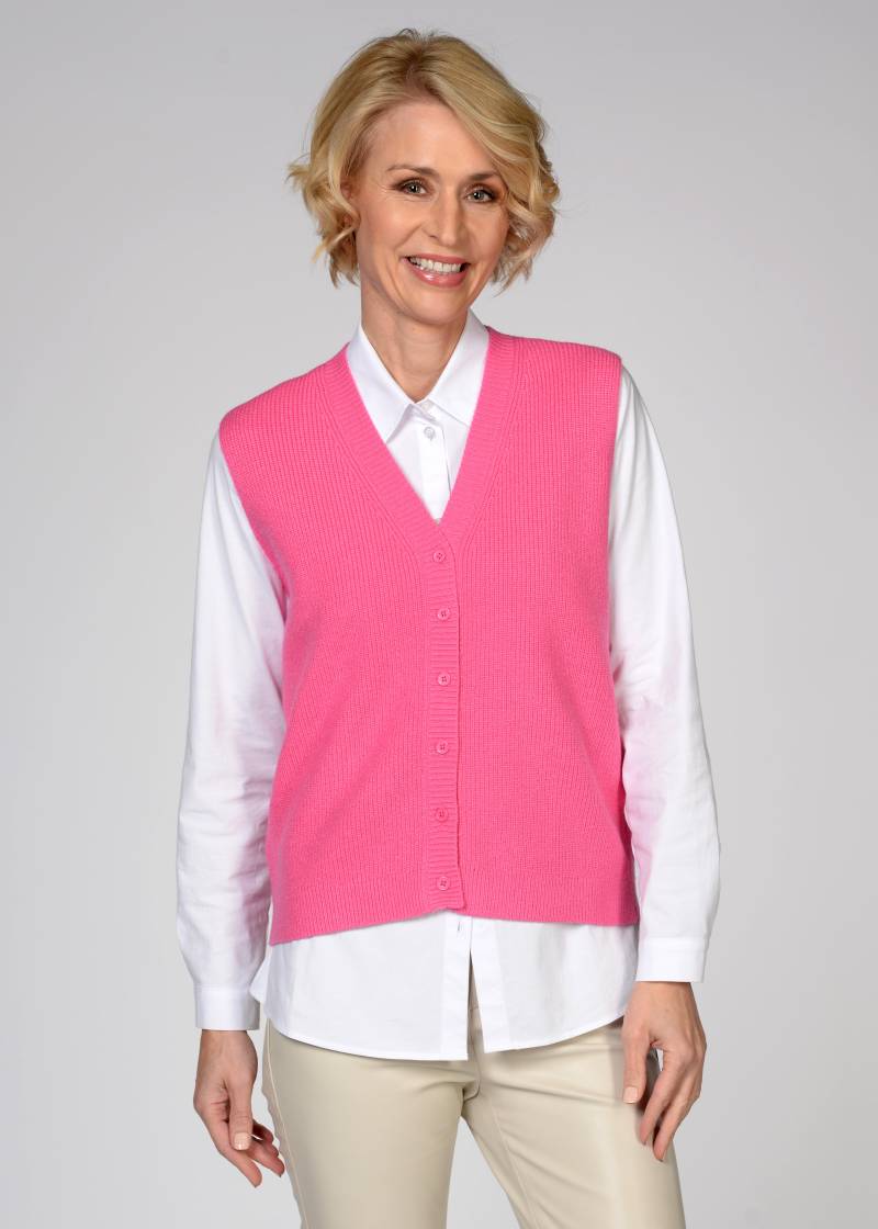 CLARINA - Weste, V-Ausschnitt pink - Gr. - 48 von CLARINA