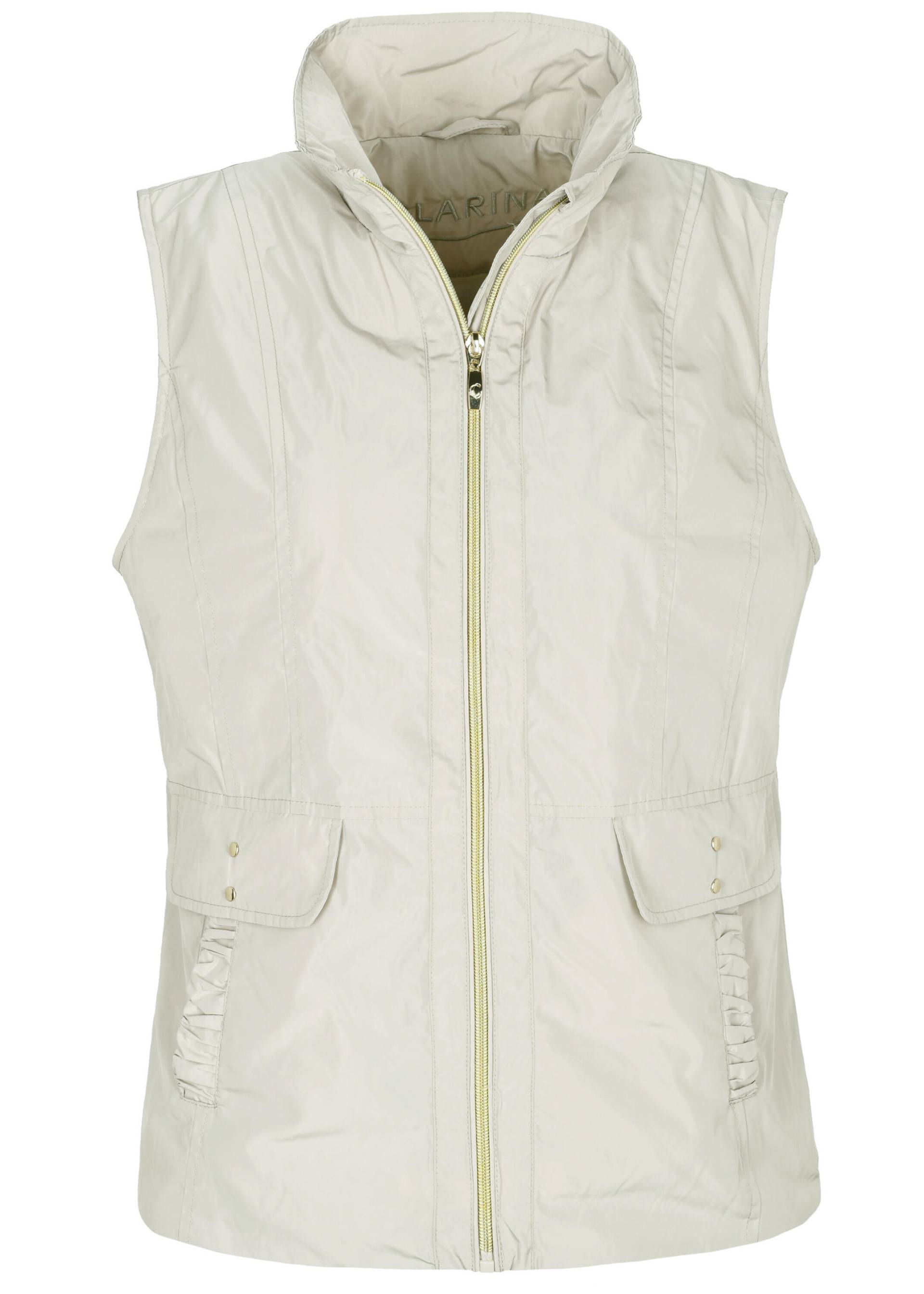 CLARINA - Weste, Zipper sand - Gr. - 42 von CLARINA
