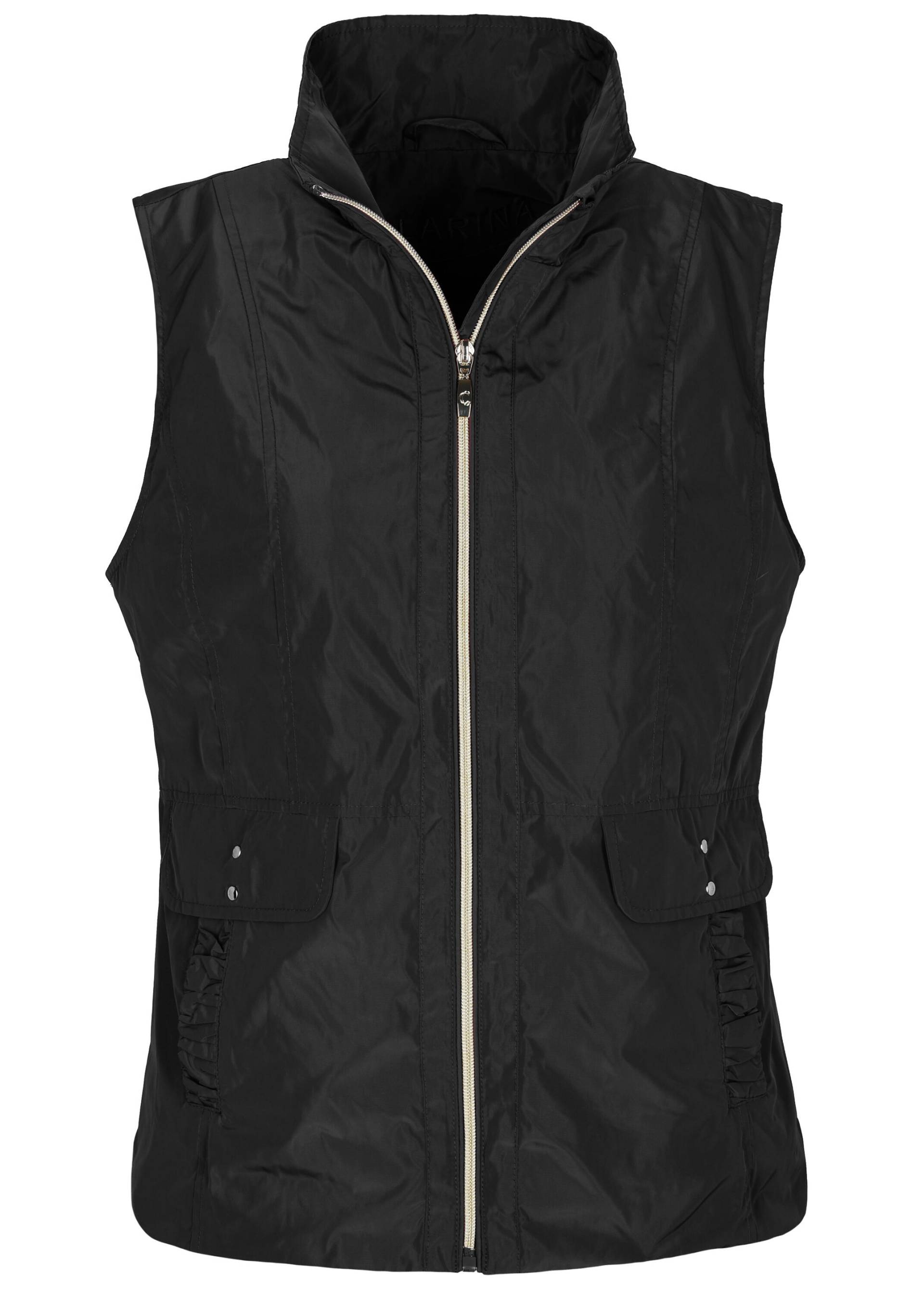 CLARINA - Weste, Zipper schwarz - Gr. - 44 von CLARINA
