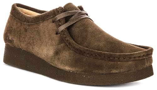 CLARKS Unisex WallabeeEVOSh Shoes, Olive Suede, 35.5 EU von CLARKS