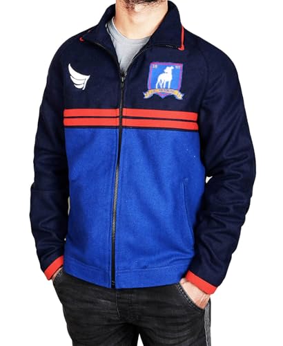 CLASSIC LEATHER Ted Lesso Jason Sudekis Brndan Hunt Fußballtrainer, blaue Trainingsjacke | Ted Lesso Jacke, Blau, Large von CLASSIC LEATHER