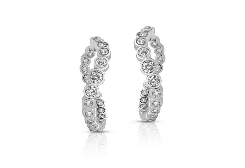 CLASSYANDFABULOUS Jewelry Creolen-Set ONDA DI LUSSO - Grand Hoops - 925 Sterling Silber rhodiniert von CLASSYANDFABULOUS Jewelry