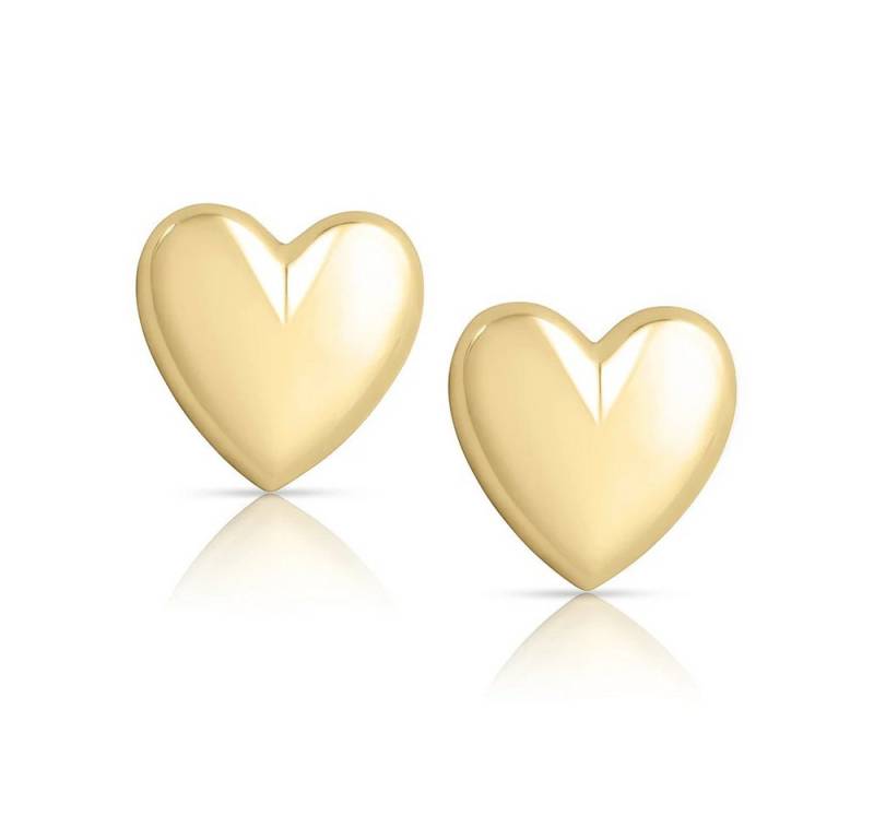 CLASSYANDFABULOUS Jewelry Ohrring-Set Puffy Heart Oversize Earrings - Gold von CLASSYANDFABULOUS Jewelry