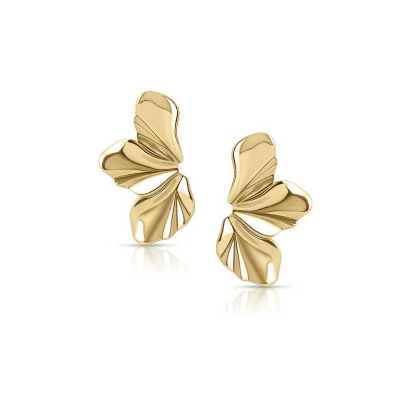 CLASSYANDFABULOUS Jewelry Ohrring-Set Sculptural Flow Earrings - Gold von CLASSYANDFABULOUS Jewelry