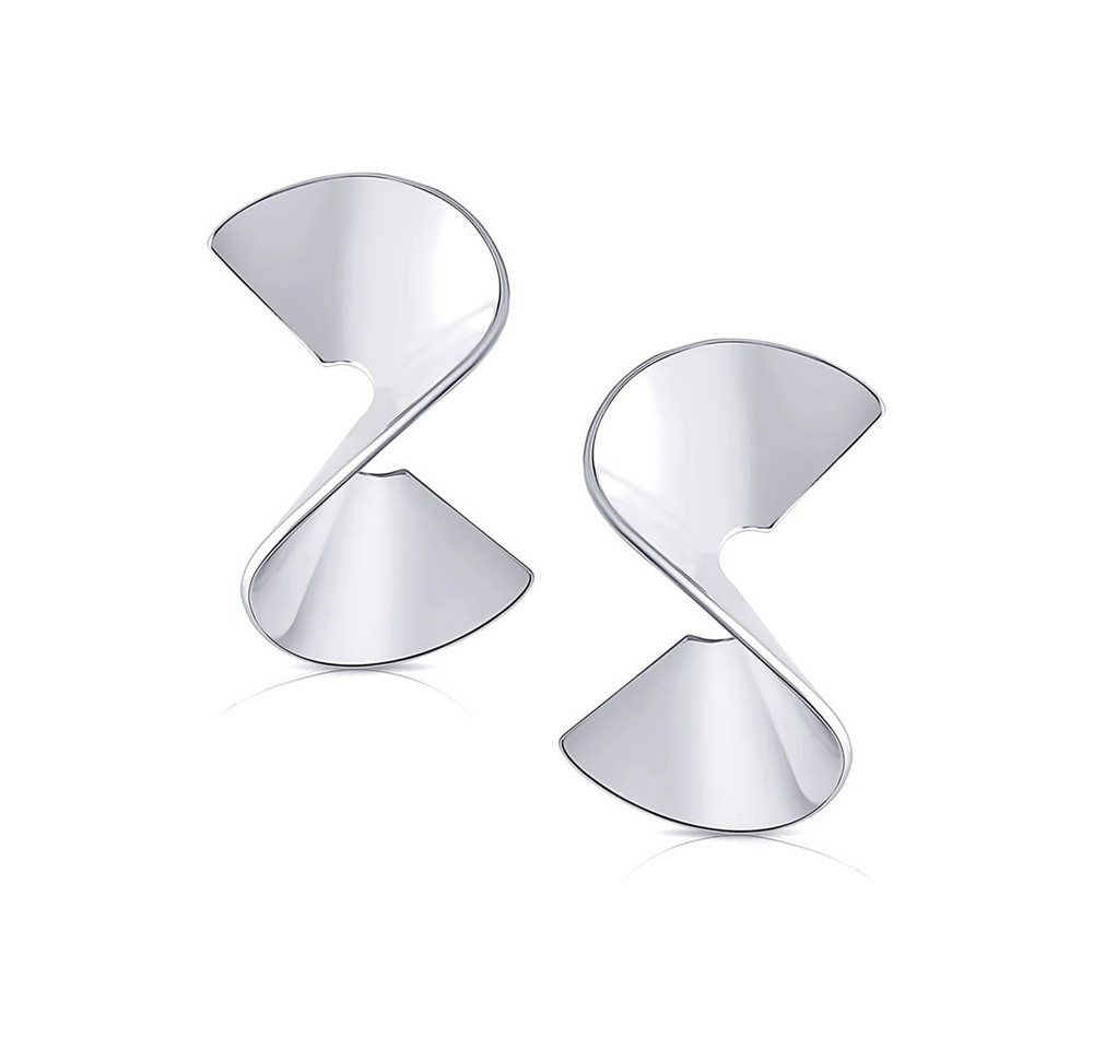 CLASSYANDFABULOUS Jewelry Ohrring-Set Sculptural L'oversize Twist Earrings - Silber von CLASSYANDFABULOUS Jewelry