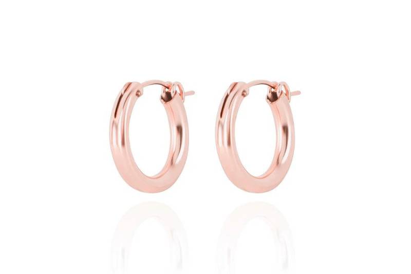 CLASSYANDFABULOUS Jewelry Paar Creolen Small Classy Hoops - 14k Roségold filled von CLASSYANDFABULOUS Jewelry