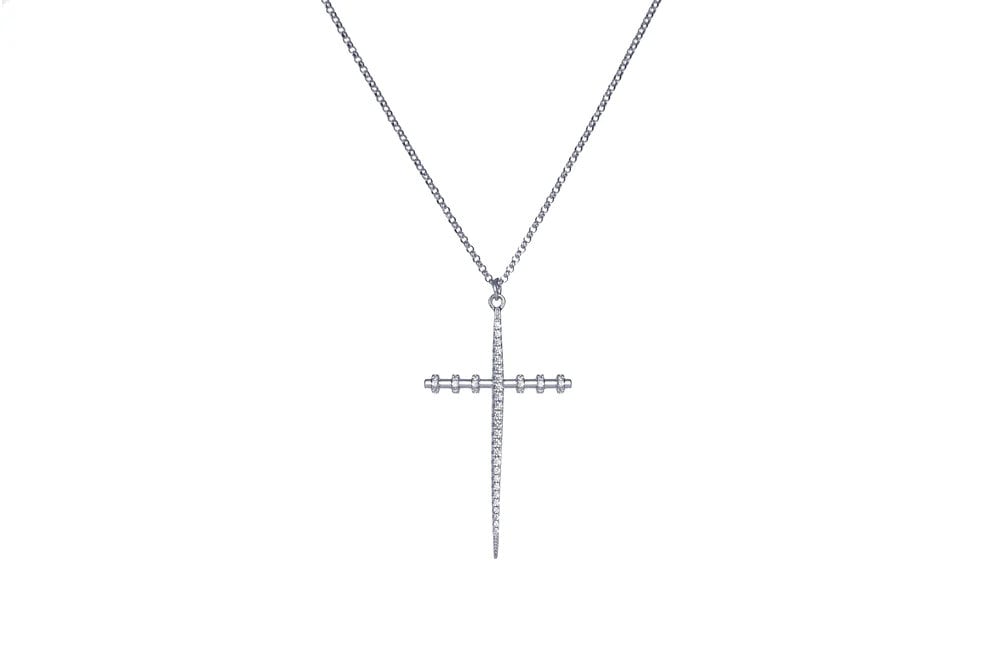 Alix - The Exclusive Gm Cross Hoops Chain Silber von CLASSYANDFBULOUS