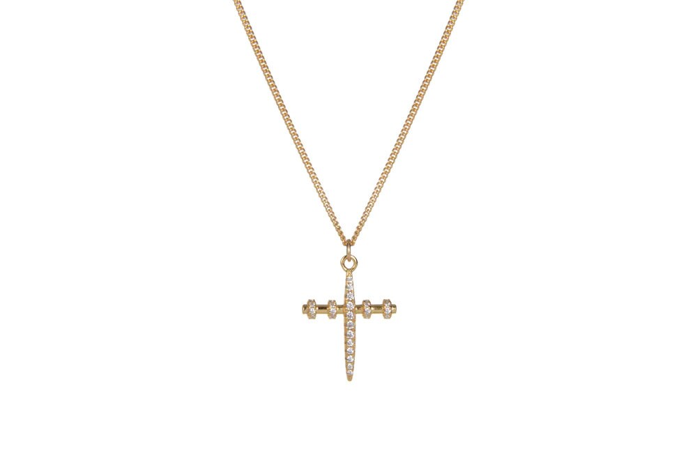 Alix - The Exclusive Pm Cross Hoops Chain Gold Alix - The Exclusive Pm Cross Hoops Chain Gold von CLASSYANDFBULOUS