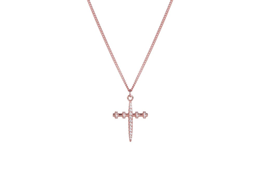 Alix - The Exclusive Pm Cross Hoops Chain Roségold Alix - The Exclusive Pm Cross Hoops Chain Roségold von CLASSYANDFBULOUS