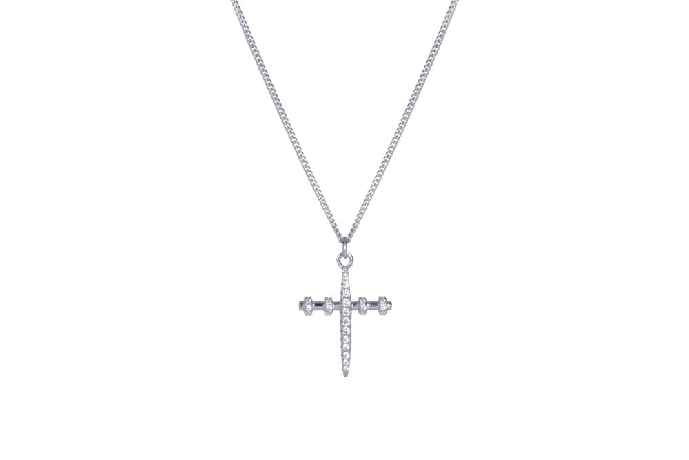 Alix - The Exclusive Pm Cross Hoops Chain Silber von CLASSYANDFBULOUS