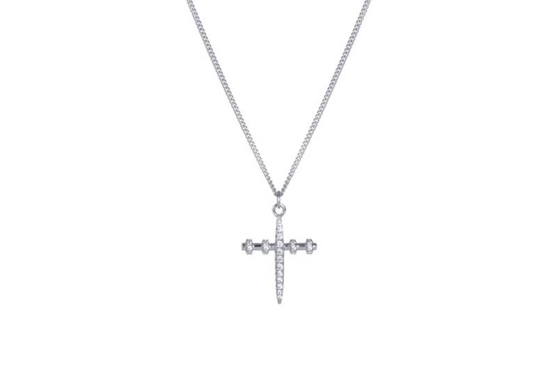 Alix - The Exclusive Pm Cross Hoops Chain Silber von CLASSYANDFBULOUS