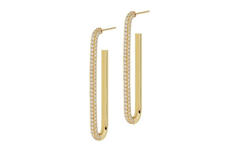 Yva Long - Full Pavé Elongated Chain Link Earrings Gold Yva Long - Full Pavé Elongated Chain Link Earrings Gold von CLASSYANDFBULOUS