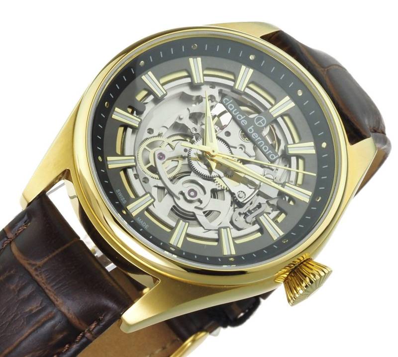 CLAUDE BERNARD Automatikuhr Herren Uhr 85307.37JC.GID Proud Heritage Skeleton Neu von CLAUDE BERNARD