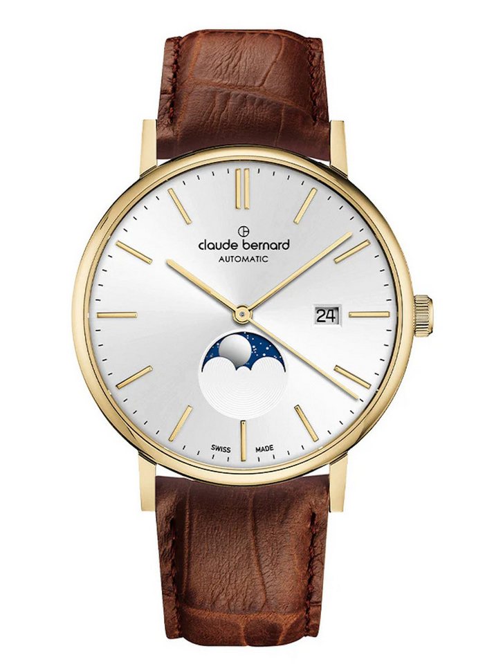 CLAUDE BERNARD Schweizer Uhr Slim Line Automatic Moon Phase 80501 37J AID von CLAUDE BERNARD