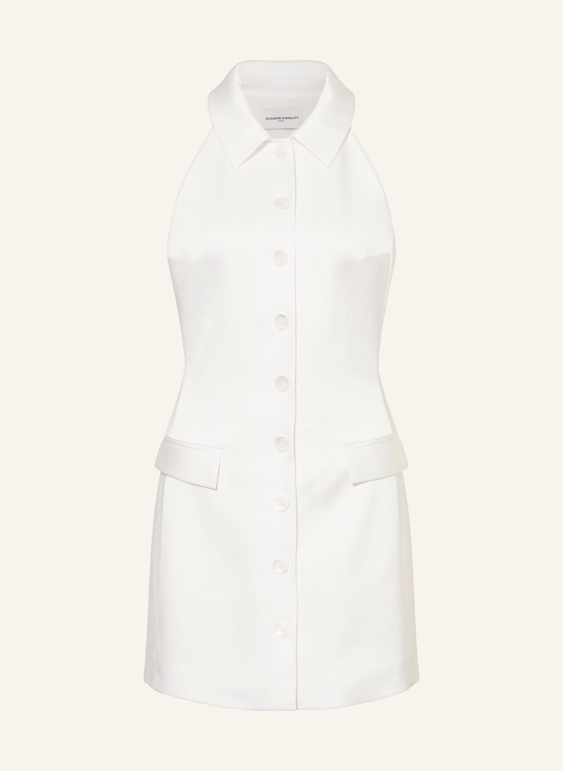 Claudie Pierlot Blazerkleid Aus Satin weiss von CLAUDIE PIERLOT